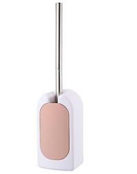 Coosilo Nordisk vægmonteret toiletbørstesæt, rengøringsbørste, toiletbørste, toiletbørsteholder Pink 10*7.5*19.2cm