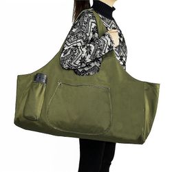 Robxy Yogamatta väska Stor yogamatta Tote med cykelväskor med sidofickor och blixtlås - Green_ssxjv