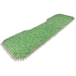 Gygh Sædebetræk Åndbar Anti-slip Anti-ætsende Slidstærk Komfortabel Massage Four Seasons Summer Cool Beaded Seat Mat til bil Grøn B