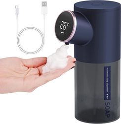 Linkrunning Automatisk sæbedispenser, 320 ml skumsæbedispenser med USB genopladelig, IPX4 berøringsfri sæbedispenser med infrarød sensordetektor, v...