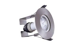 Integral Lighting Integral - LED Fire Rated Statisk Downlight Forsænket Spotlight Round Isolering Guard / GU10 Holder Satin Nikkel IP65