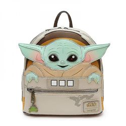 Star Wars Yoda Ryggsäck Mandalay Resa med Pu Leather Schoolbag Xmas Present