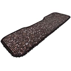 Gygh Sædebetræk Åndbar Anti-slip Anti-ætsende Slidstærk Komfortabel Massage Four Seasons Summer Cool Beaded Seat Mat til bil Sort B