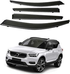 4kpl auton tuulenohjaimet Volvo XC40 2019 2020 2021: lle, sivuikkunan visiiri aurinko sadesuoja tuulenpitävät sateen tuulenohjaimet asetettu suoja ...
