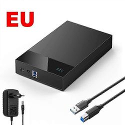 20 Tt, 450 Mt/s 2,5/3,5 tuuman ulkoinen kiintolevykotelo SATA-USB 3.0:lla kannettavalle PC-tietokoneelle Eu Plug
