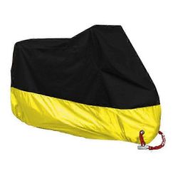 Päivitetty vedenpitävä moottoripyörän suoja - Ulkona pölytiivis sateenkestävä aurinkosuoja kaikkiin sääolosuhteisiin keltainen L