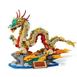 2024 New Spring Festival Auspicious dragon kinesisk Xianglong Nafulong modellblokk kompatibel med 80112 barnegaver 1171 stk