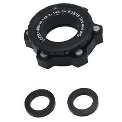 Center Lock Hub Boost -sovitin, keskilukko 6-reikään, 12X142 - 12X148 musta