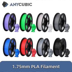 Anycubic Pla Filament 1.75mm muovi 3D-tulostimelle 1kg / rulla Kumitarvikkeet materiaali Fdm 3D -tulostukseen Mega S Vyper MUSTA-1kg