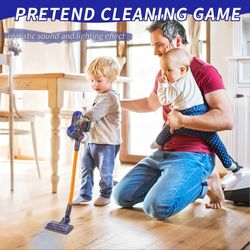 Toy Vacuum 3 in-1 lasten pölynimurisarja, joka todella toimii Johdoton imuri interaktiivinen lelu lapsille