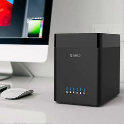 ORICO DS500U3 3,5 tuuman 5-tuumainen magneettinen USB 3.0 -kiintolevykotelo sinisellä LED-merkkivalolla