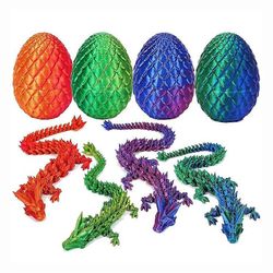 3D-tulostetut lohikäärmeiden munat tyylikäs työpöydän käsityö koristelu lapsille aikuisille Setti 4 kpl
