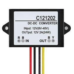 C121202 Dc 12v - Dc 12v 2a vedenpitävä jännitesäätimen vakaajasovitin Jikaix Kuvana