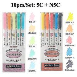 Japan Zebra Mildliner 35 Blid Pastel Bløde farver Mild Line Marker Highlighter Til Office Study Noter Tegn Illustration Markering - Art Markers