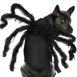 Halloween Dog Cat Puku Furry Giant Simulaatio Spider Pet Costume Role Playing Halloween Pet tarvikkeet Dog Cat koristeet S