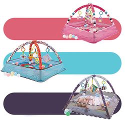 Jying Baby Fitness Frame drenge og piger kravle spil tæppe tæppe multi-funktion hegn kravle mat oplysningstiden Legetøj 0-18 Pink