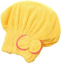 Suren 1 hårtørrer cap, Super soft håndklæde badehætte gul