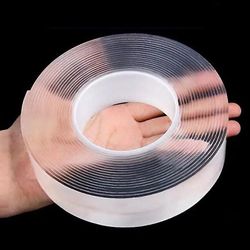 Gennemsigtig velcro nano tape vaskbar og genanvendelig dobbeltsidet klæbemiddel 5M