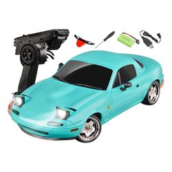 1/18 mittakaavan RC drift -auto, mini Mazda MX-5 RC -mallin auto 2,4 GHz: n RWD Miata RC -ajoneuvot, joissa on gyro LED-valoille aikuisille Harrast...