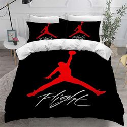 Jordan-1 Jordan digitaalinen tulostus kolmiosainen 3d Trapeze Logo Quilt Cover Air tyynyliina 90*190