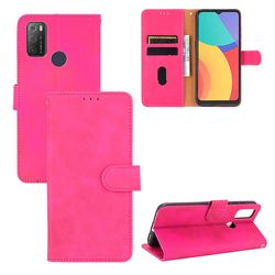 Etui til Alcatel 1s 2021 Cover Premium Læder med kortholder Flip Folio Magnetisk Etui Coque - Sort Pink