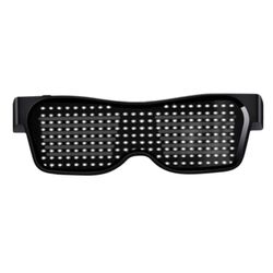 Bluetooth Led lasit Bluetooth-sovellus Yhdistetty Smart Lighting Up -lasit Räätälöity Led Dynamic-Pixel USB ladattava Party Club DJ: lle Party Supp...