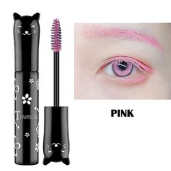 Jying Farverige Mascara vandtæt farve øjenvipper Makeup 3d Fiber Lash forlængelse Multi-farve Pink