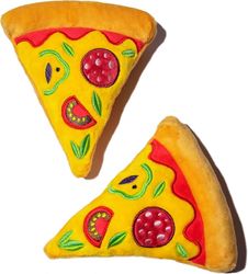 ZENGO 2 kpl pizzakoiran lelu vinkumalla, pehmolelut pizzakoiran lelut pienille ja keskikokoisille ja suurille koirille, monipakkaus koiran lelu