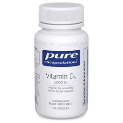 Pure Encapsulations Puhtaat kapselaatiot D3-vitamiini 5000iu kapselit 60