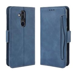 Kotelo Nokia 8.1 kannelle Säädettävä irrotettava kortinpidike Magneettinen suljin nahka lompakkokotelo J