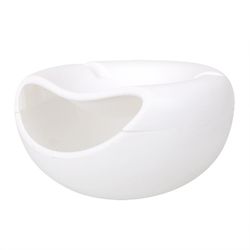 Snacks Nut Melon Frø Bowl Basket Dobbelt Lag Candy Plate Peels Skaller Frugt Hud Box Plastic Frugt Dish Hvid