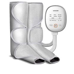 Ebox Pressoterapi benmassageapparat med luftkompression, 2 tilstande og 3 intensiteter for forbedret cirkulation Hvid