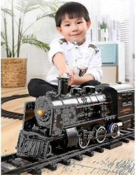 Sähköinen tiemallilelu, höyryveturin latausjunasarja, jossa on realistiset junan äänivalot ja savumusta, tyyppi A_xush