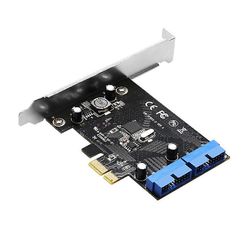 PCI Express USB 3.0 19-nastainen laajennuskortti PCIE 1X - 2 porttia USB 3 19-nastainen sovitin sisäinen USB3 20P Kuten