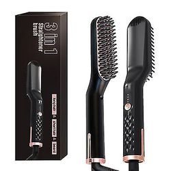 Coosilo Ny mænds skæg Comb, Electric Styling straight hair comb og krøllet hår Kam