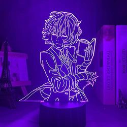 Wekity kaunis lahja 3d yövalo lapsille Bungo Stray Koirat Osamu Dazai lamppu huoneen sisustus ystävä syntymäpäivä lahja gadget Nakahara Chuya Yövalo