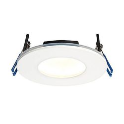Saxby Lighting (Poole) Orbitalplus Fire Rated Integreret LED 1 Lys Badeværelse Forsænket Lys Matt White IP65