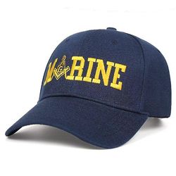 Bricks Masons Marine kompas og firkantet g justerbar baseball cap Marine marinesoldat 56-62 cm