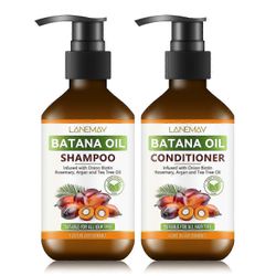 Batana Oil Shampoo ja hoitoaine hiusten kasvuun, ohenemista ehkäisevä ja syväkosteuttava puhdistaa ja auttaa vahvistamaan heikkoja ja hauraita hiuk...