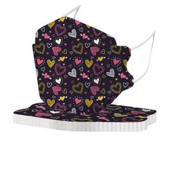 50stk Engangs voksne Blomsterprint Fiskemaske Ansigtsmaske 4 lag grøn