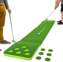 Sqyg Battleputt Golf Putting Game, 2-mot-2 Pong stil Spill med 11 Putting Green