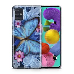 König Etui telefonbeskytter til Samsung Galaxy A5 (2016) Case Cover Bag Bumper Cases Sommerfugl blå Samsung Galaxy A5 (2016)