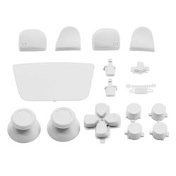 16kpl peliohjaimen vaihtopainikkeet PS5-peliohjaimen vaihtopainikkeille Peukalosauvan laukaisupainikkeet PS5-ohjaimelle valkoinen