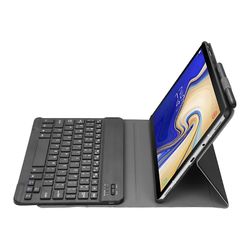 JVY A720 Bluetooth 3.0 Ultratynd aftagelig Bluetooth-tastaturlæderetui + læderbeskyttelsesetui til Samsung Galaxy Tab S5e T720, med pen-slot og