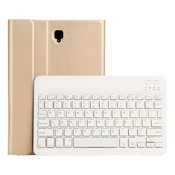 JVY ST830S Bluetooth 3.0 Fine Wool Texture PU Læder ABS Aftagelig syv-farve baggrundslys Bluetooth Tastatur Læderetui til Samsung Galaxy Tab S4 10.5