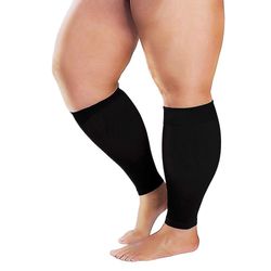 Sleeve XXL leveä Plus-kokoinen pohkeen kompressio, rauhoittava mukava liukuvärituki, estää turvotusta, kipua Musta 5XL