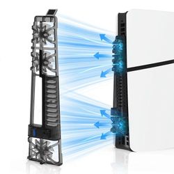 Unbrand Jäähdytystuuletin PS5: lle Ohut, päivitetty hiljainen jäähdytintuuletin RGB-LEDillä, tehokas ulkoinen jäähdytysjärjestelmä PS5: lle Ohut Ko...