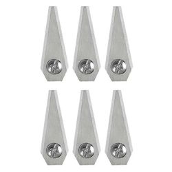 6 kpl yhteensopiva Bosch Indego -ruohotrimmerin sähköisen ruohonleikkurin ruostumattomasta teräksestä valmistettujen terien kanssa Hopea