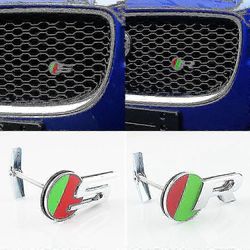 Metallinen kilpasäleikkötarra, joka on yhteensopiva Jaguar F-pace F-type E-pace Xe Xf Xjl R S Sport Emblem Grills -tarran kanssa Jaguar-lisävarusteet