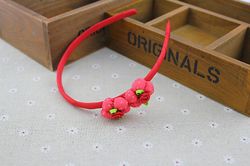 Børns baby pige Sød hovedbeklædning Dot Flower Dejligt hovedbånd Rose Tiara Hårbøjle til børn Acessorio de Cabelo T steg
